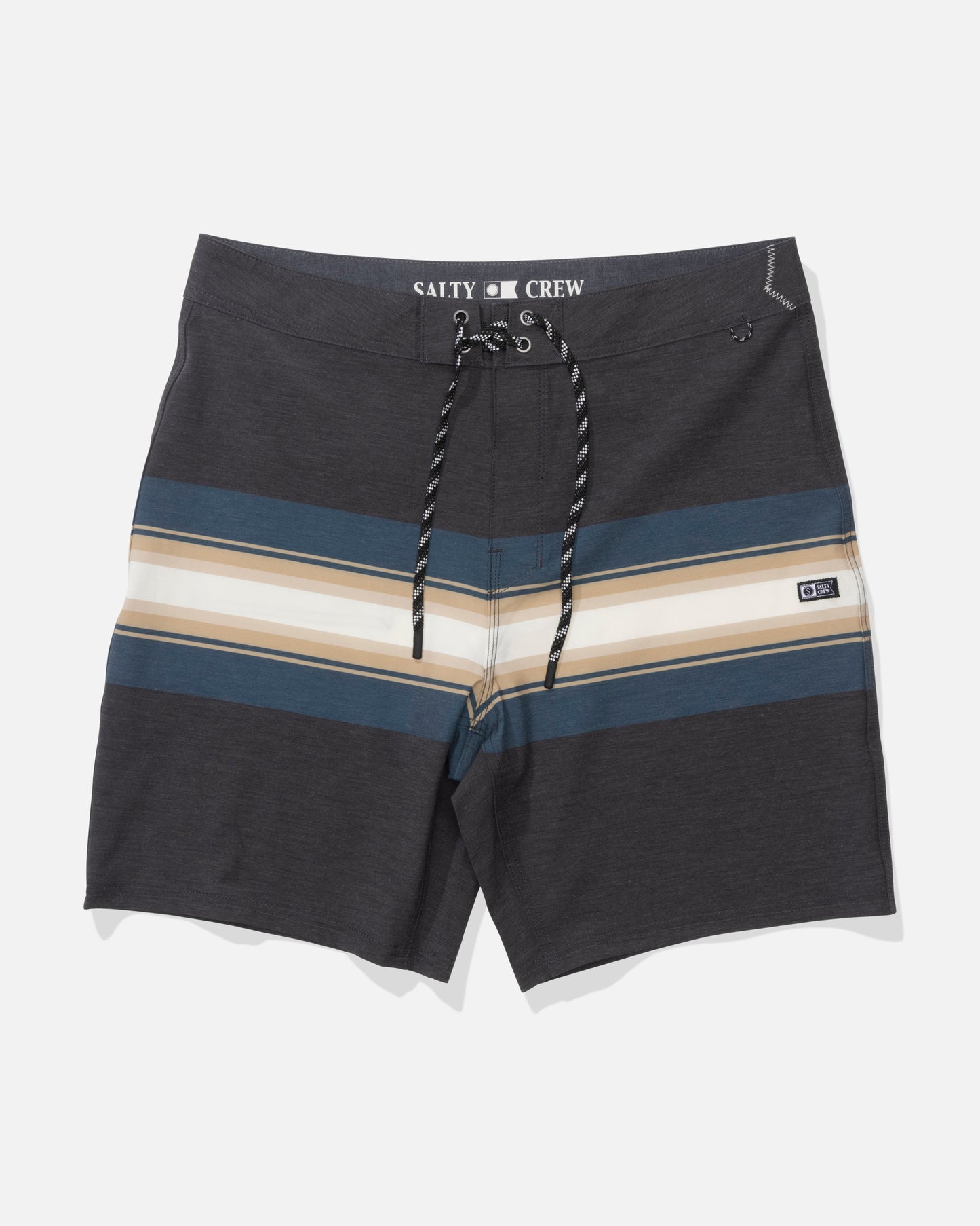 Crew Stripe Boardshort - Pirate Black