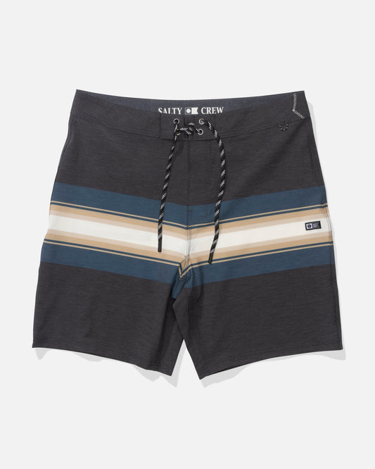 Crew Stripe Boardshort - Pirate Black