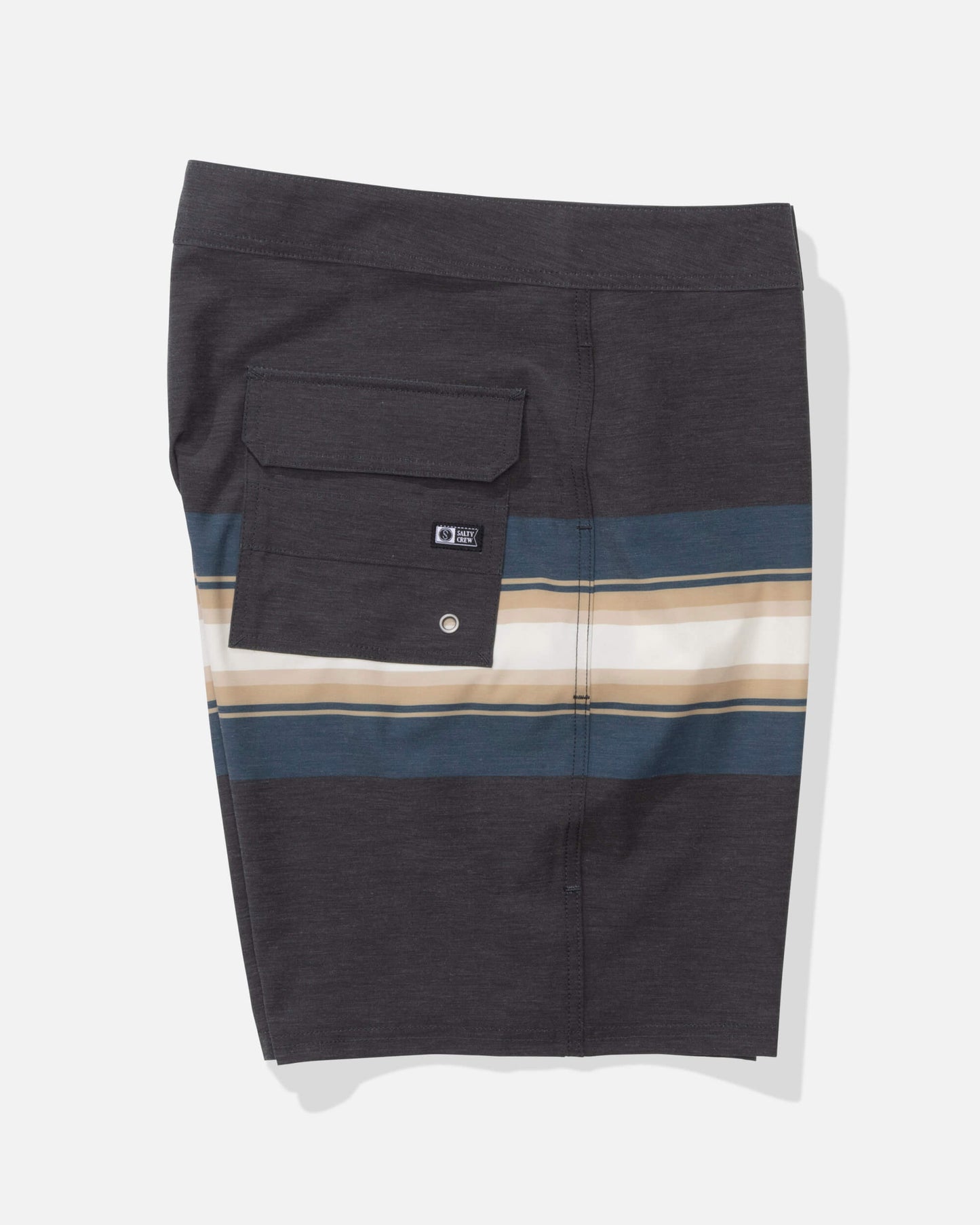 Crew Stripe Boardshort - Pirate Black