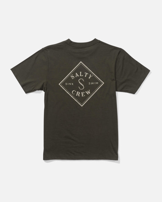 Salty crew T-SHIRTS S/S Tippet  S/S Tee Kids - Dusty Olive in DUSTY OLIVE