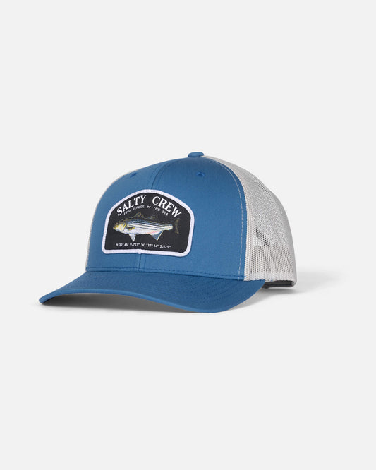 Salty crew HATS Striper Retro Trucker - Slate/Silver in SLATE/SILVER
