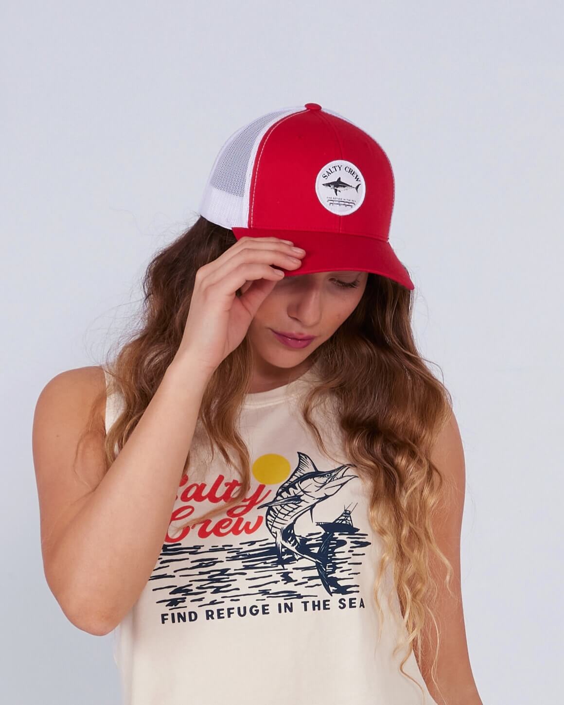 Salty Crew Womens - Bruce Trucker - Fiesta Red