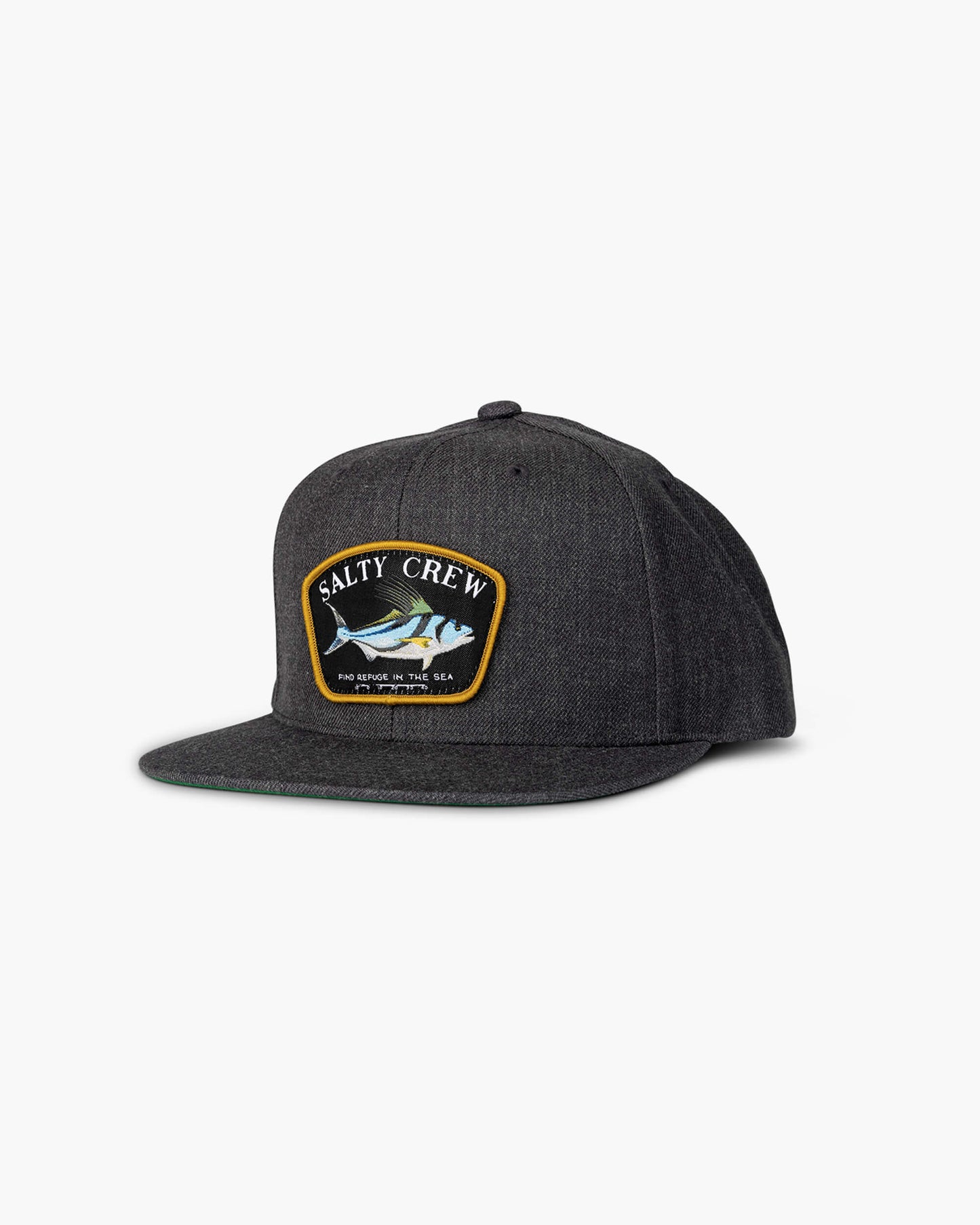 Salty crew HATS Rooster 6 Panel - Dark Heather Grey in Dark Heather Grey