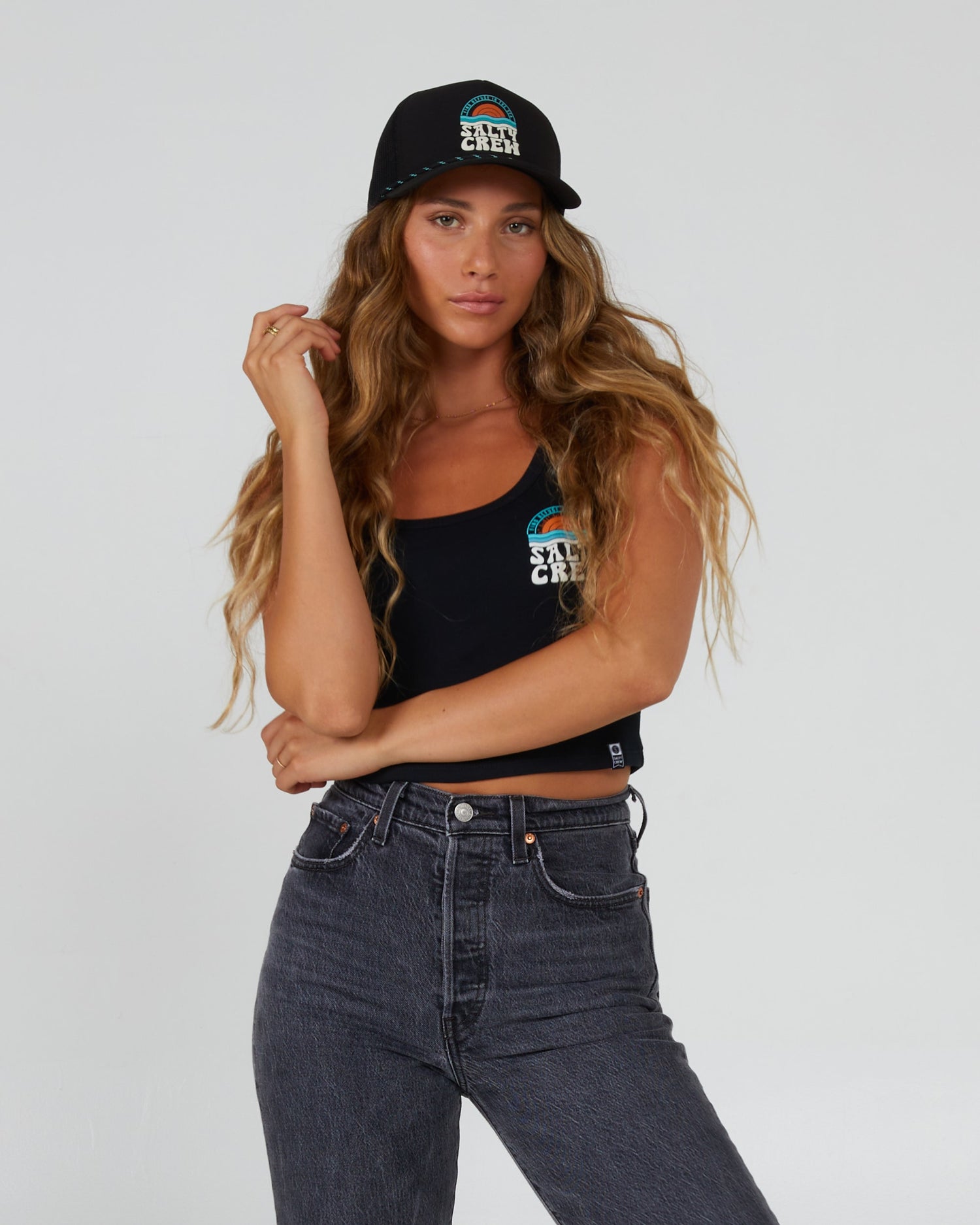 Salty Crew Womens - Sundown Trucker - Black