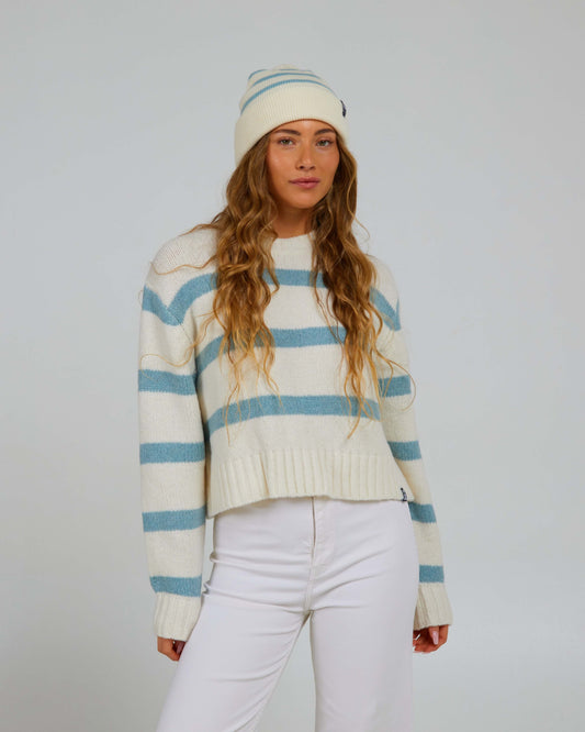 Salty Crew Womens - Lighthouse Beanie - Off White/Cloud Blue