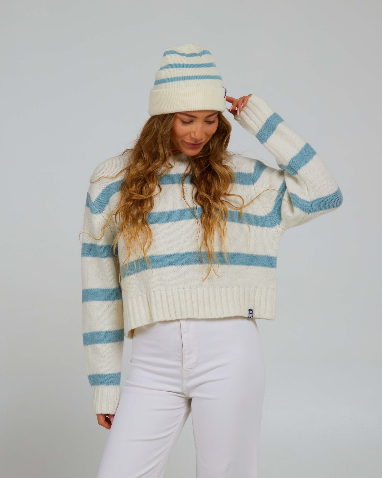 Salty Crew Womens - Lighthouse Beanie - Off White/Cloud Blue