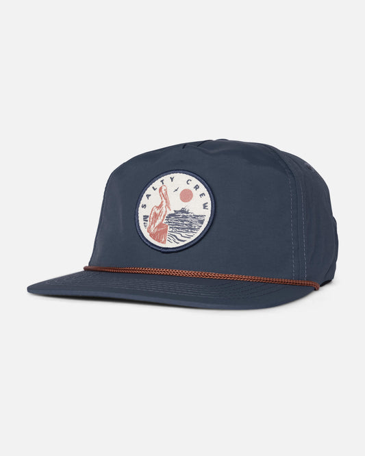 Salty crew HATS Stake Out 5 Panel - Bluefin in Bluefin