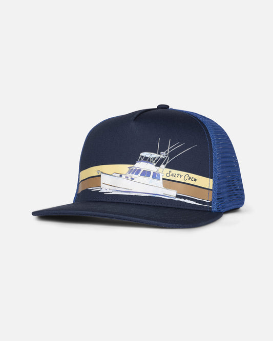 Salty crew HATS Water Line Trucker - Navy in Navy
