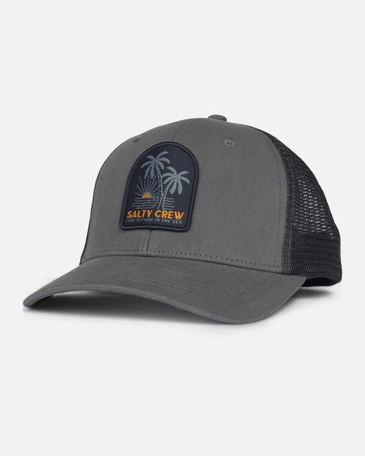 Salty crew HATS Palmdale Retro Trucker - Charcoal in Charcoal