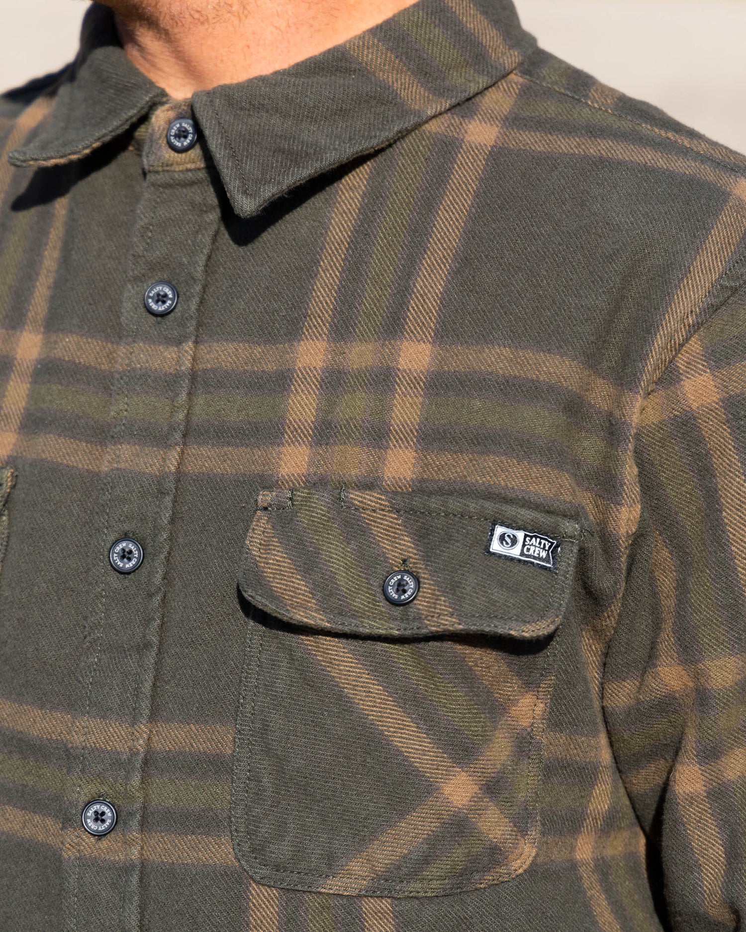 Salty Crew - Landfall L/S Flannel - Olive