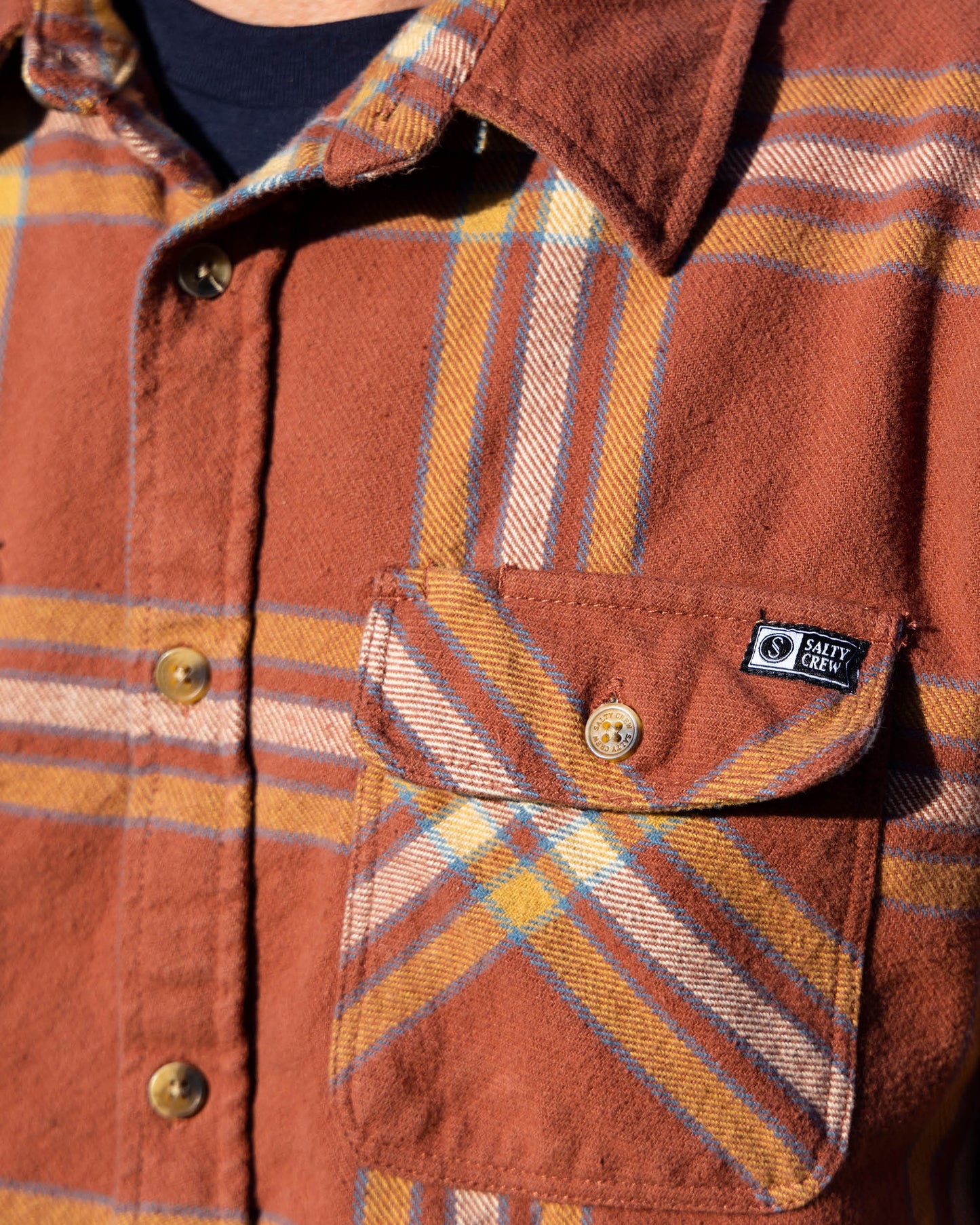 Salty Crew - Landfall L/S Flannel - Brick Red