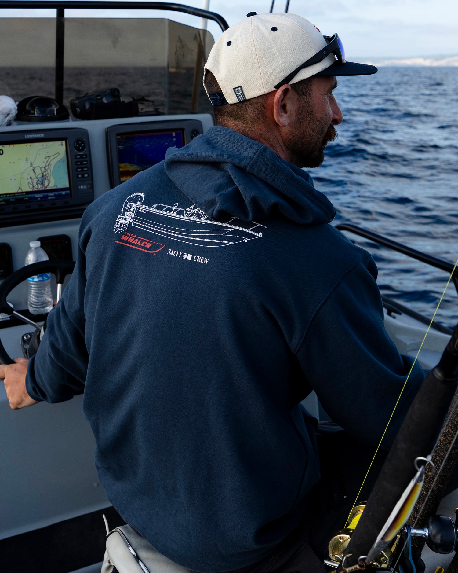 Whaler Schematic Fleece - Navy