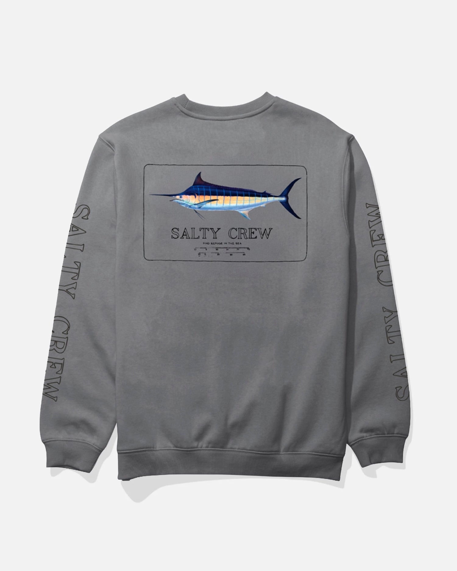 Blue Rogers Crew Fleece - Quarry