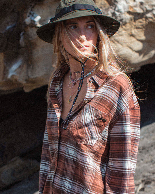 Shore Break Flannel - Rustic Red