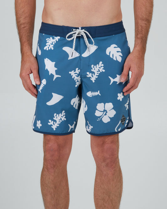 Breaker Boardshort - Slate/White