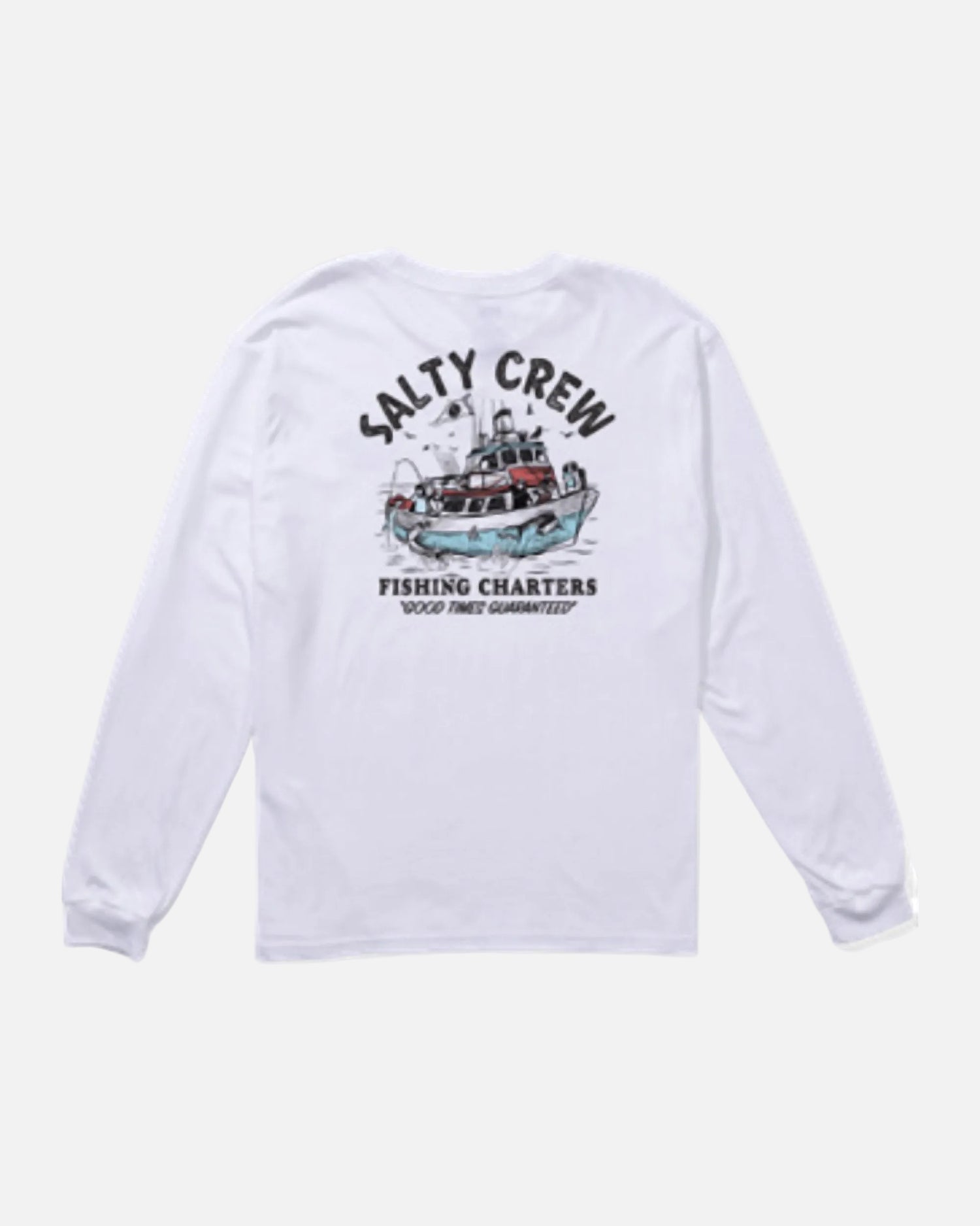 Fishing Charters Prem L/S Tee - White