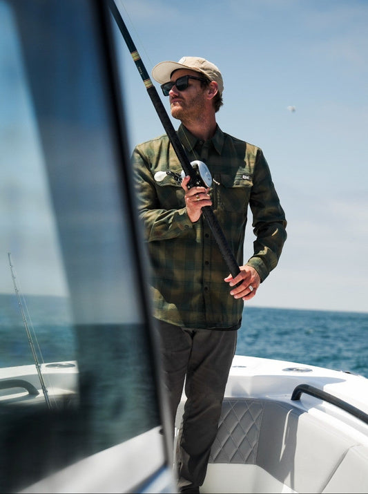 Fathom Ls Tech Shacket - Green
