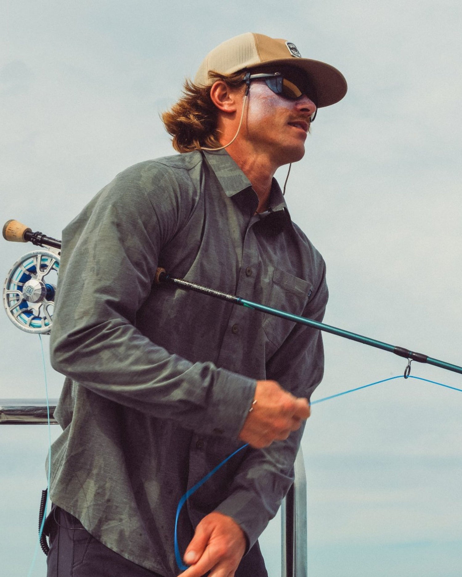 Drifter Ls Uv Button Up - Ranger