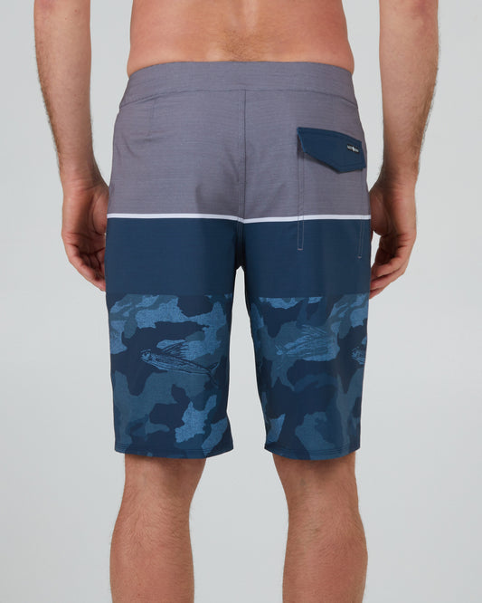 Stacked Boardshort - Blue Camo