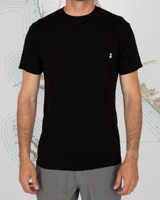 Shouldered Prem Black Pocket S/S Tee