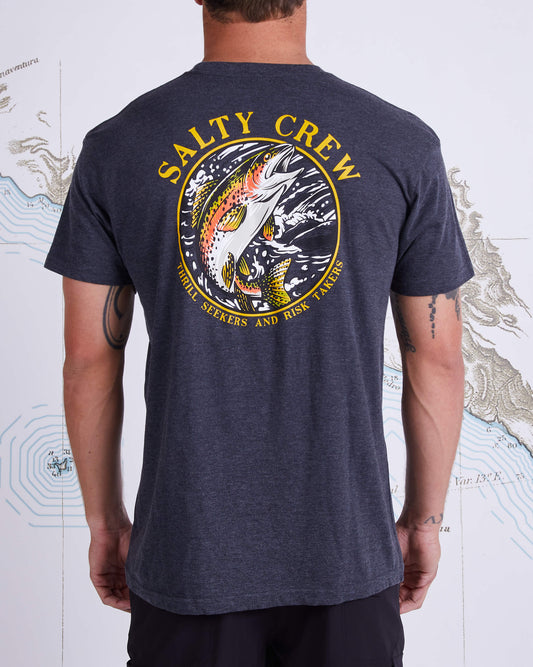 Salty crew Men's Tees RAINBOW PREMIUM S/S TEE in Charcoal Heather