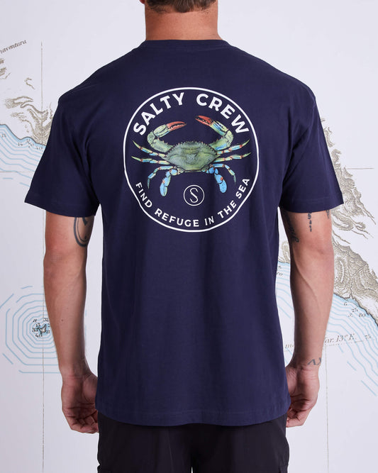 Salty crew Men's Tees BLUE CRABBER PREMIUM S/S TEE in Navy