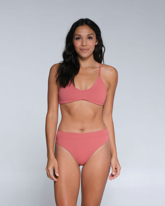 Salty crew SWIMWEAR TANDEM REVERSIBLE BIKINI TOP - Rosewood in Rosewood