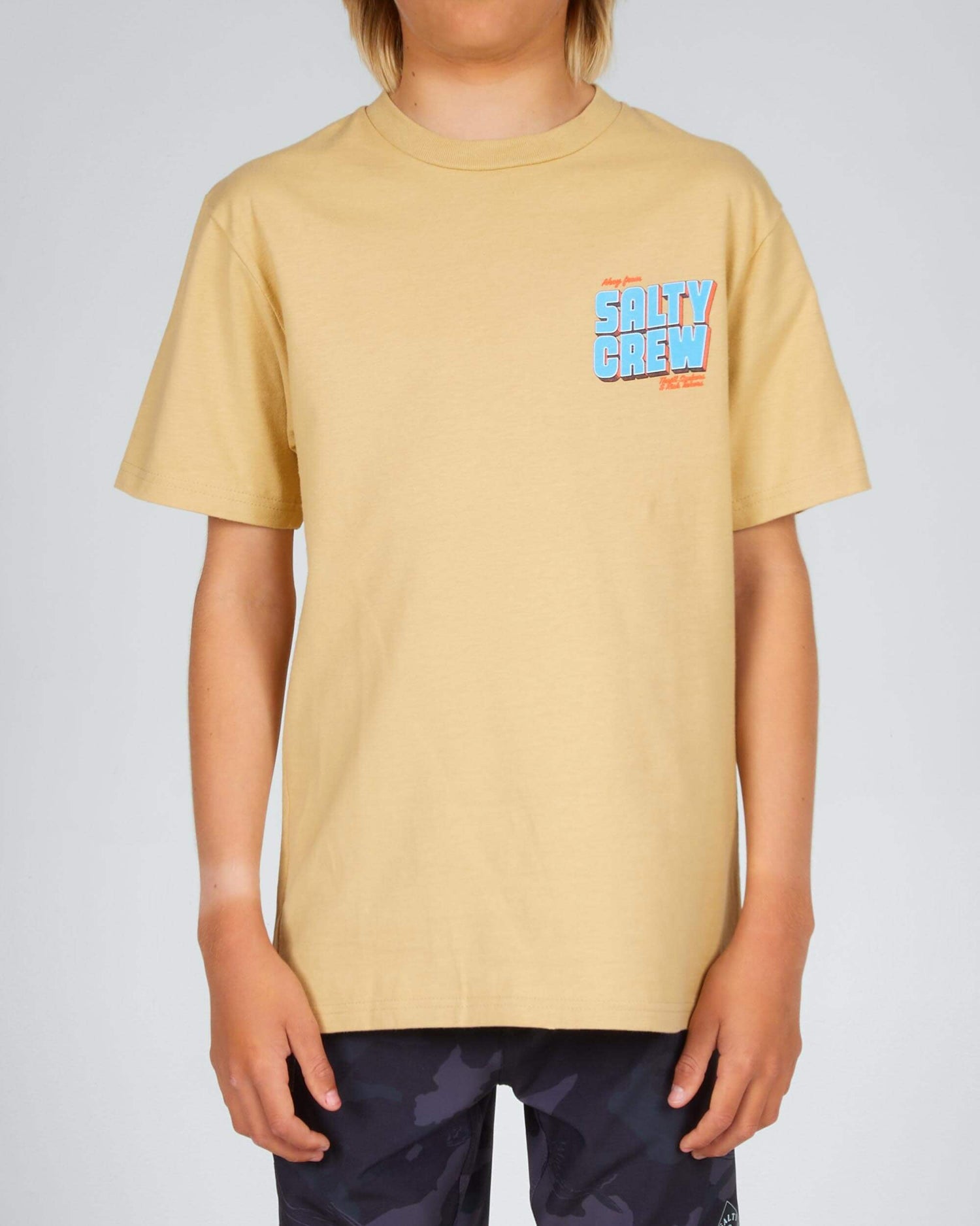 Salty crew T-SHIRTS S/S GREETINGS BOYS S/S TEE - Camel in Camel