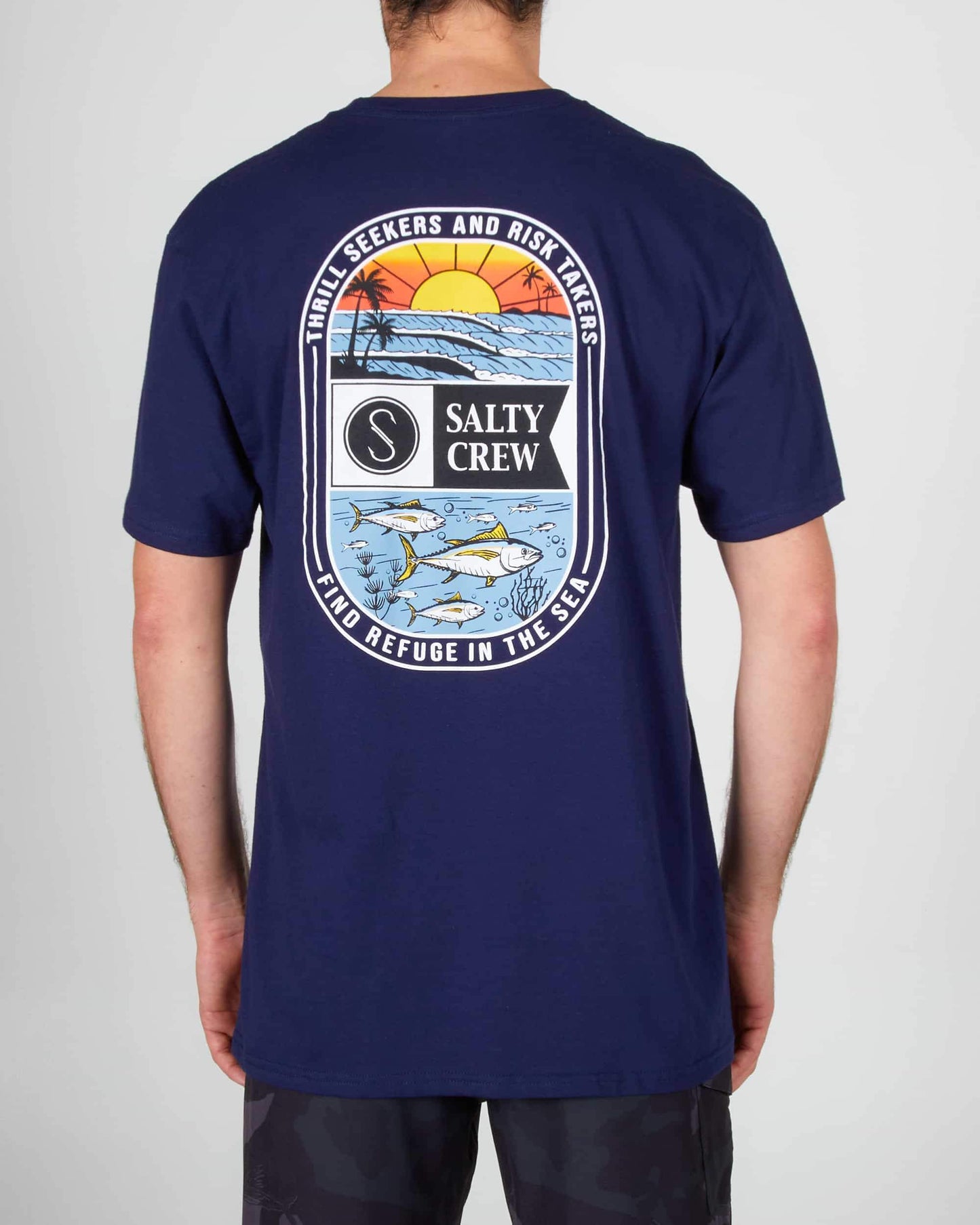 Salty crew T-SHIRTS S/S NEW WAVES STANDARD S/S TEE - Navy in Navy