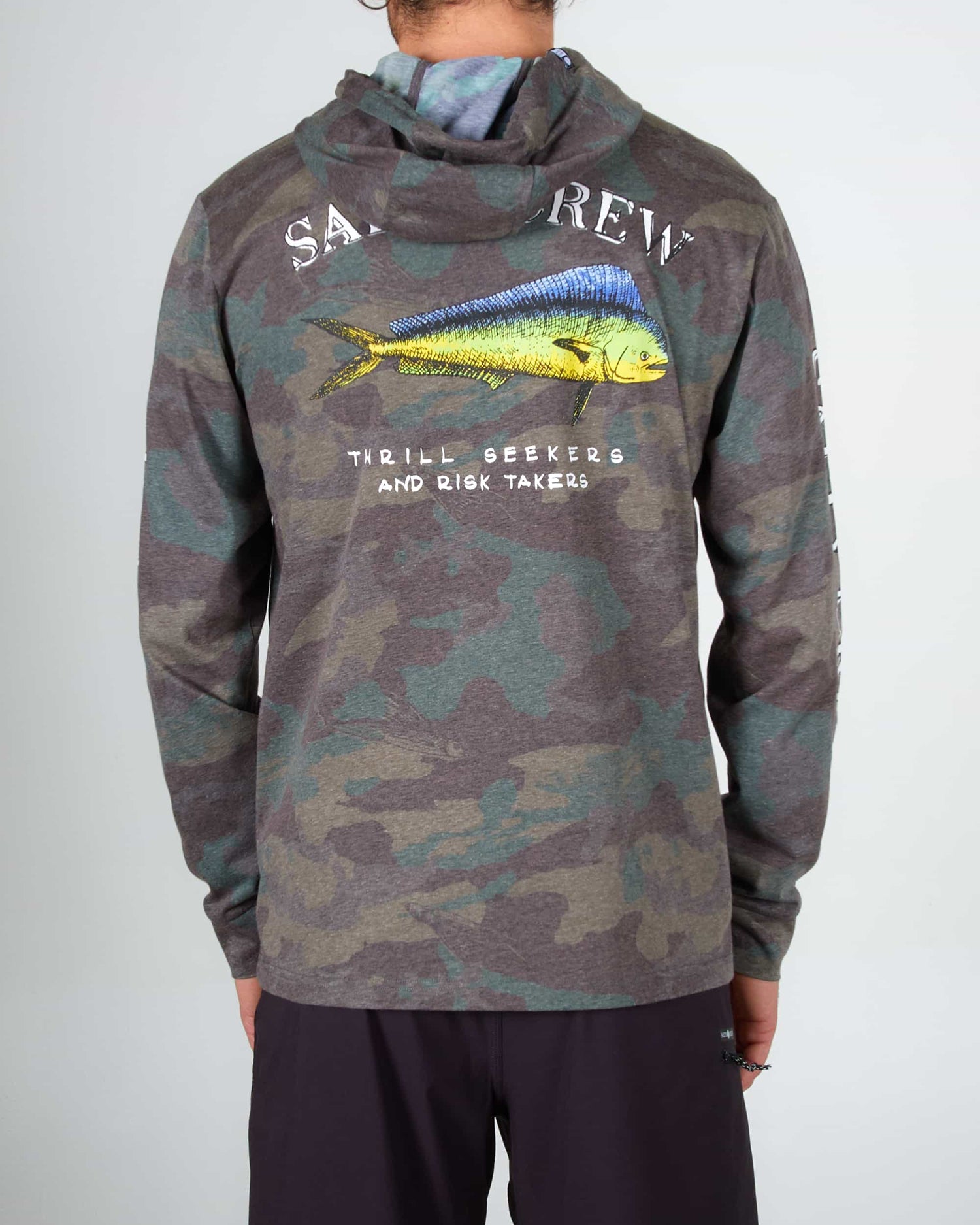 Salty crew TECH TEES EL DORADO HOOD TECH TEE - Camo in Camo