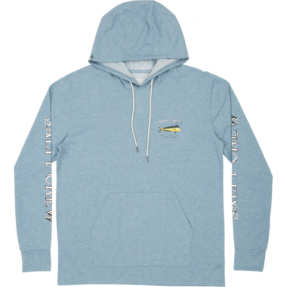 Salty Crew EL DORADO HOOD TECH TEE in Harbor Blue