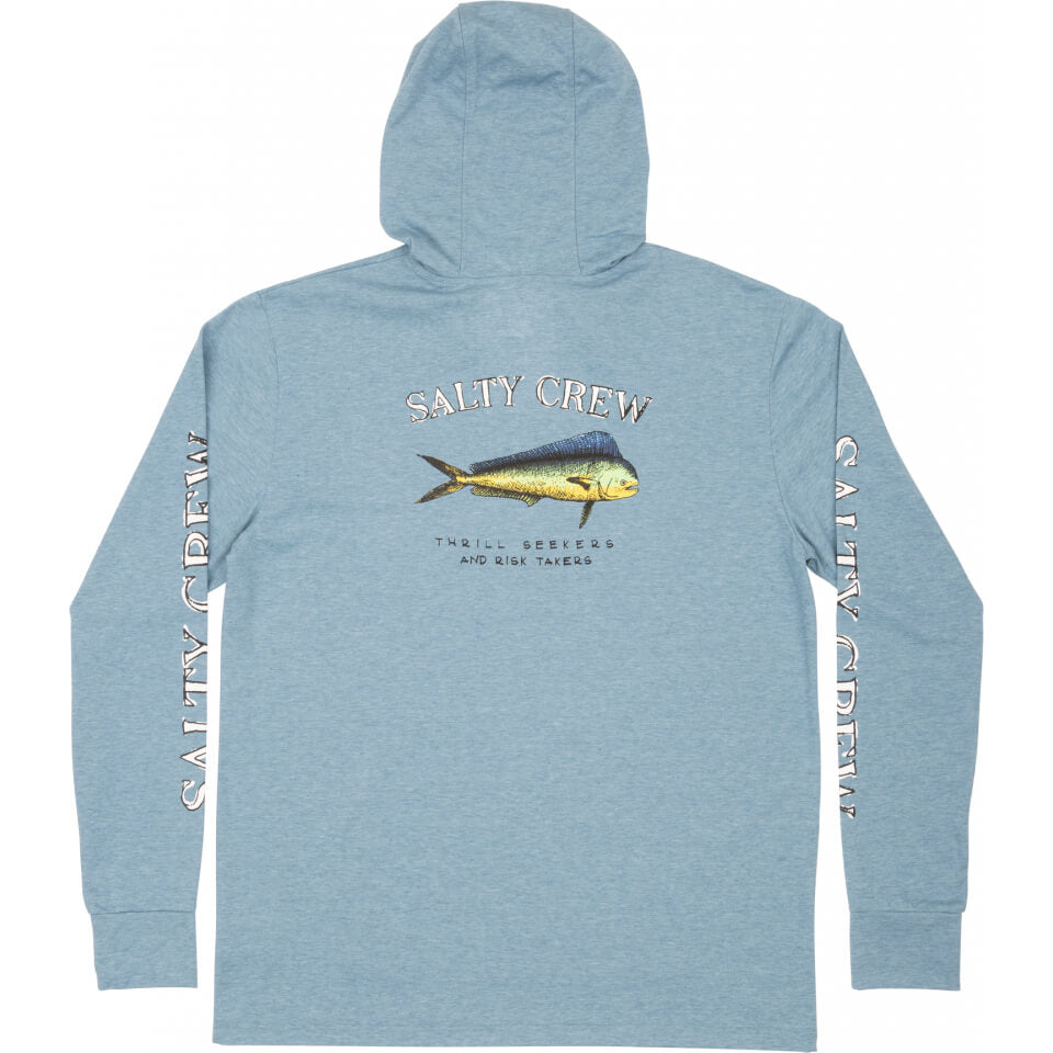 Salty Crew EL DORADO HOOD TECH TEE in Harbor Blue