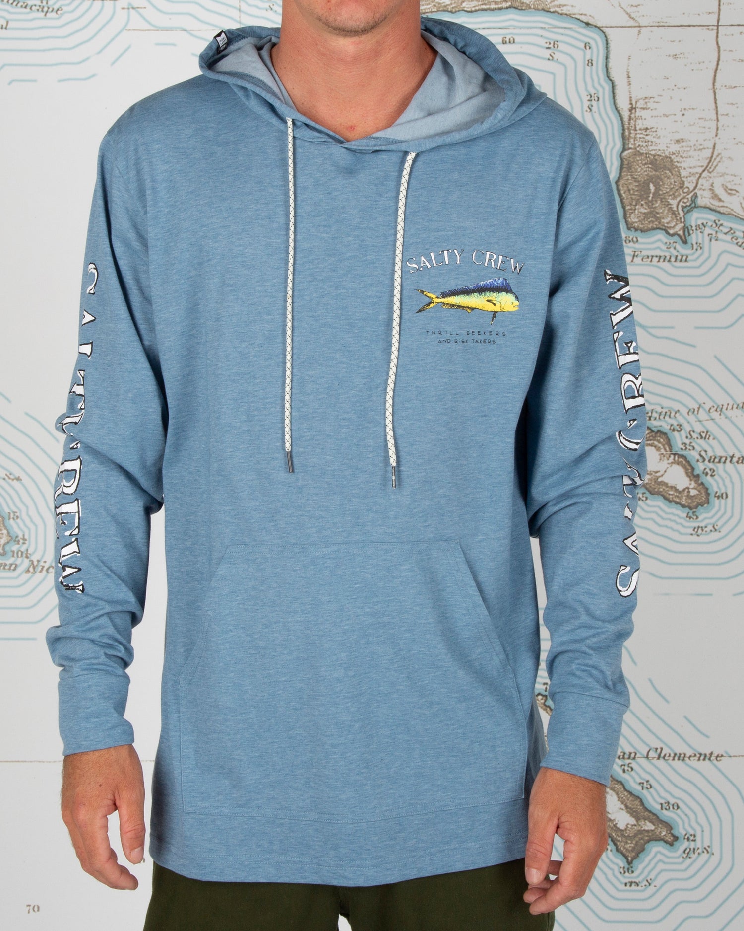 Salty Crew TECH TEES El Dorado Hood Harbor Blue Tech Tee in Harbor Blue