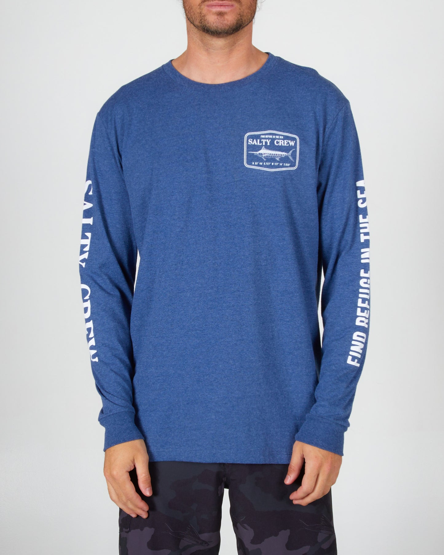 Stealth Standard L/S Tee - Navy Heather