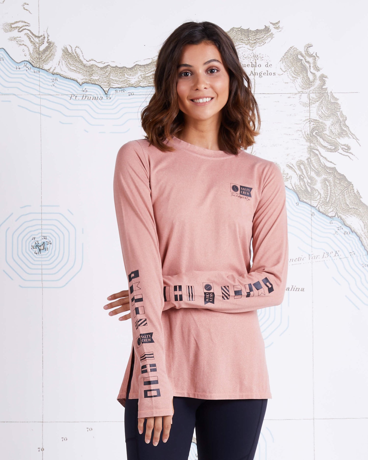 Salty Crew Womens - Thrill Seekers Crew Sunshirt - Smokey Rose