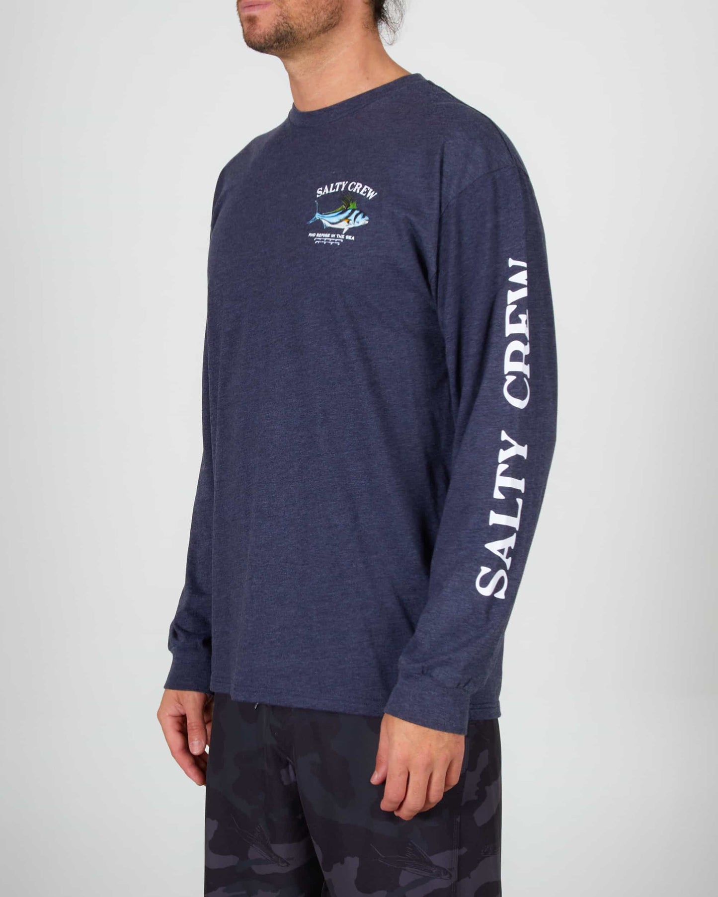 Rooster Premium L/S Tee - Navy Heather