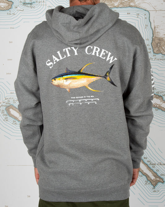 Salty Crew FLEECE STANDARD Ahi Mount Gunmetal/Heather Hood Fleece in Gunmetal/Heather