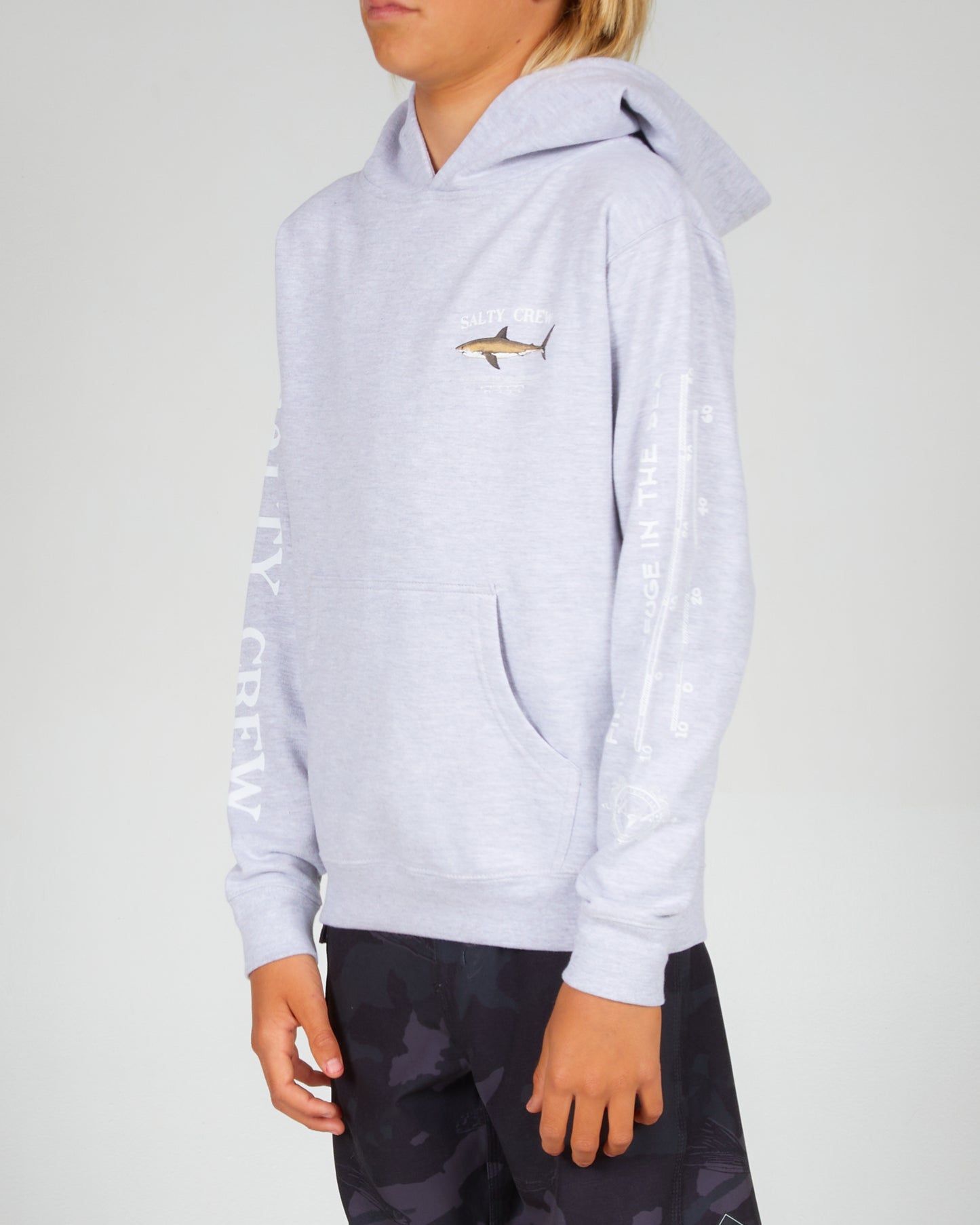 Bruce Boys Hood Fleece - Grey Heather