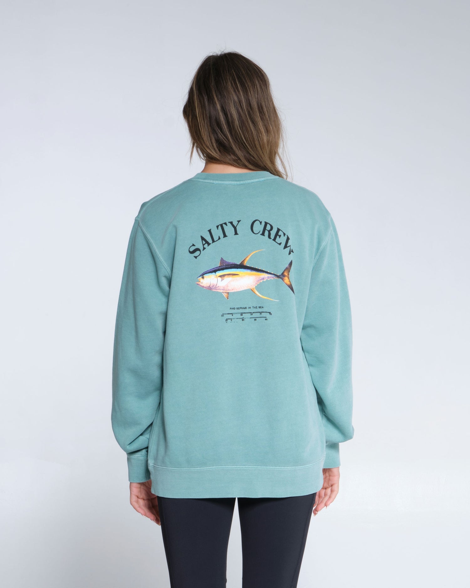 Salty crew FLEECE AHI MOUNT BOYFRIED CREW - Mint in Mint