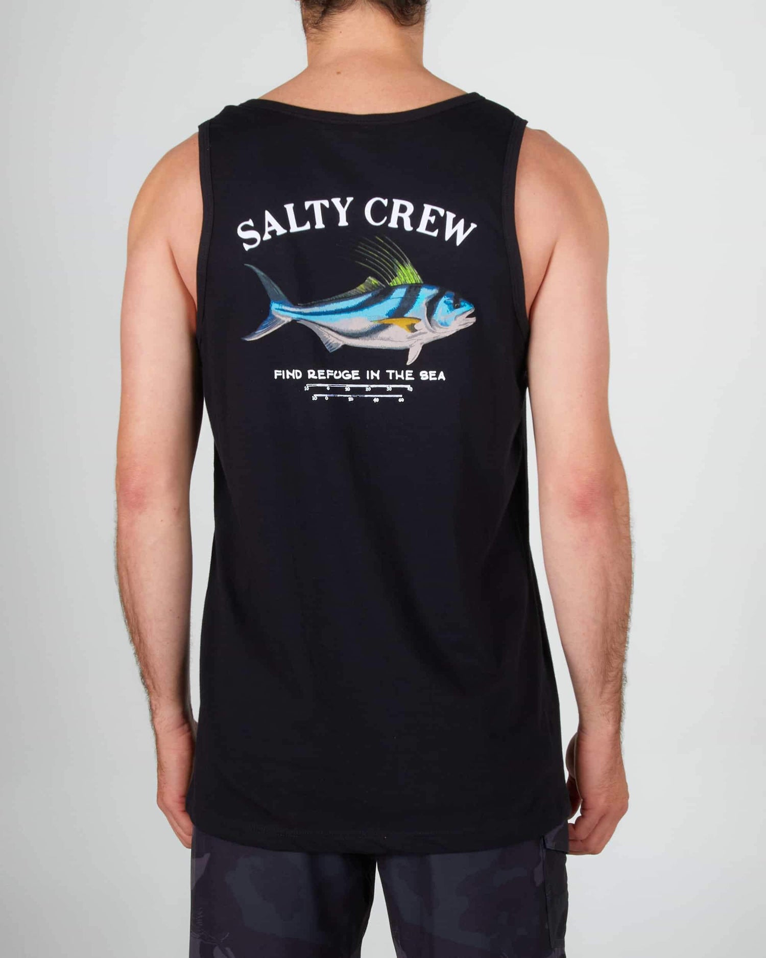 Salty crew TANK STANDARD ROOSTER TANK - Black in Black