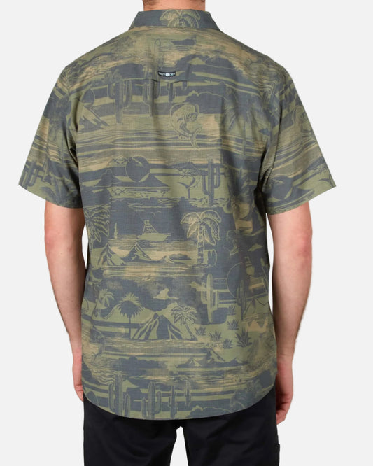 Salty crew WOVEN SHIRTS CEDROS S/S TECH WOVEN - Black in Black