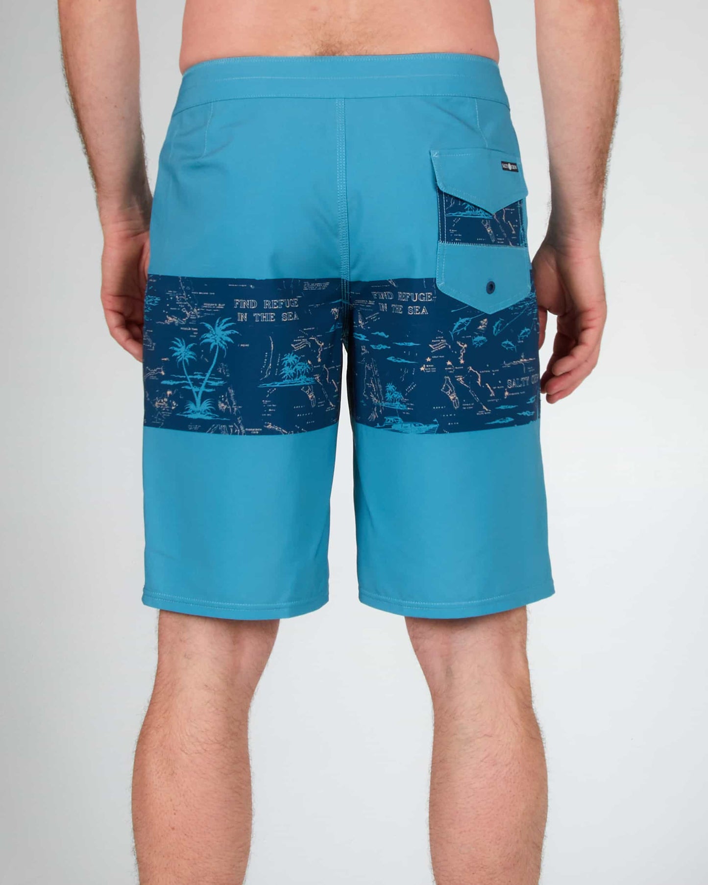 Salty crew BOARDSHORTS TOPWATER BOARDSHORT - NAVY/AQUA in NAVY/AQUA