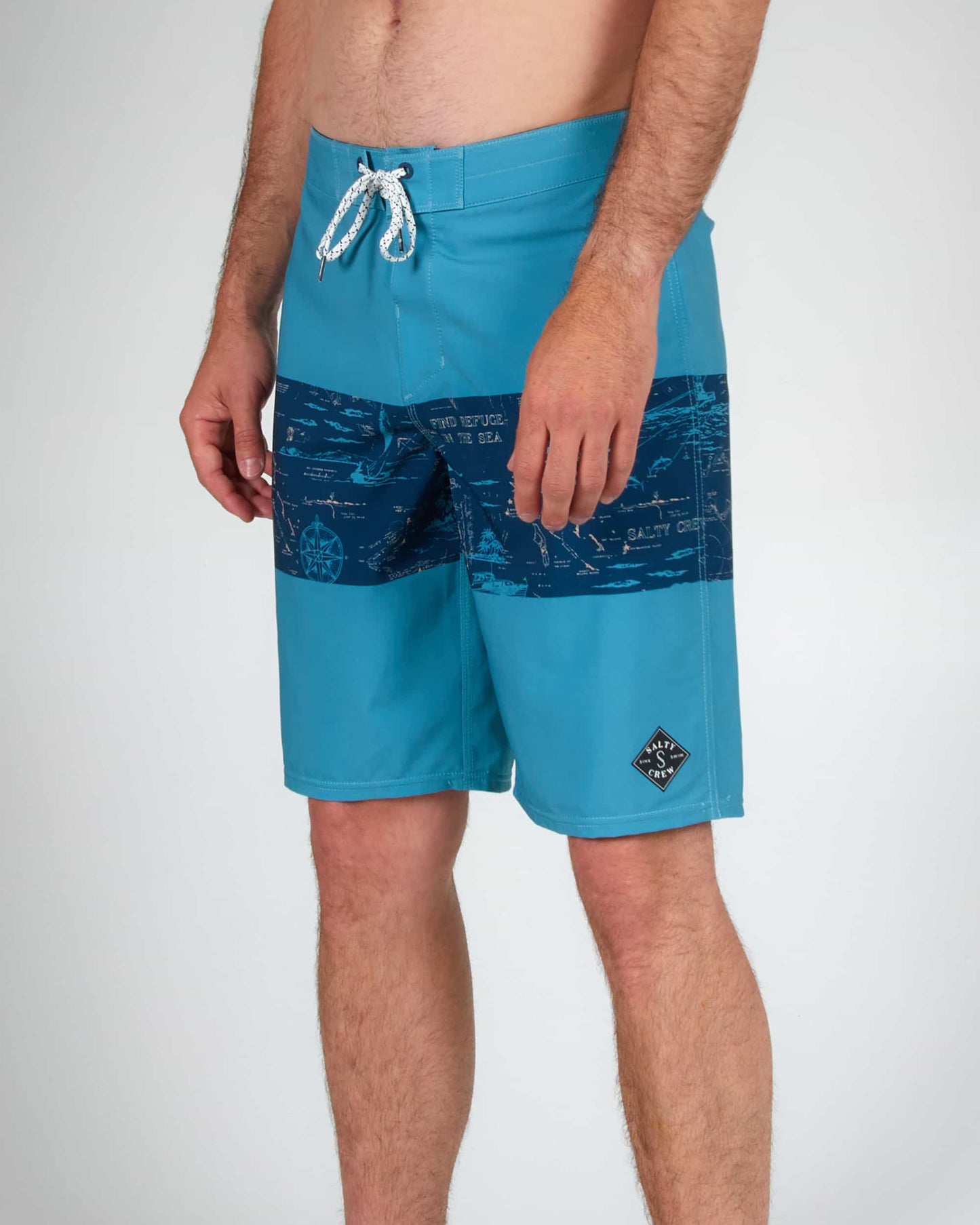 Salty crew BOARDSHORTS TOPWATER BOARDSHORT - NAVY/AQUA in NAVY/AQUA