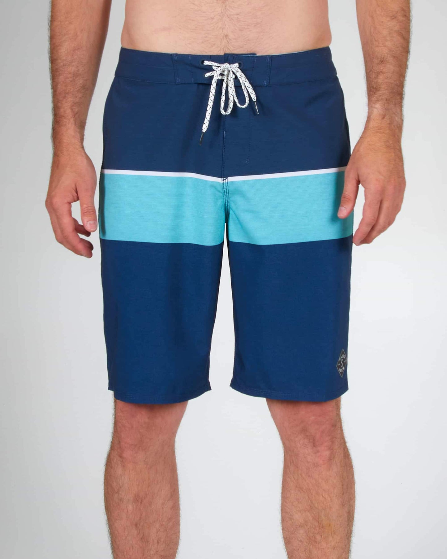 Salty crew BOARDSHORTS STACKED BOARDSHORT - NAVY/AQUA in NAVY/AQUA