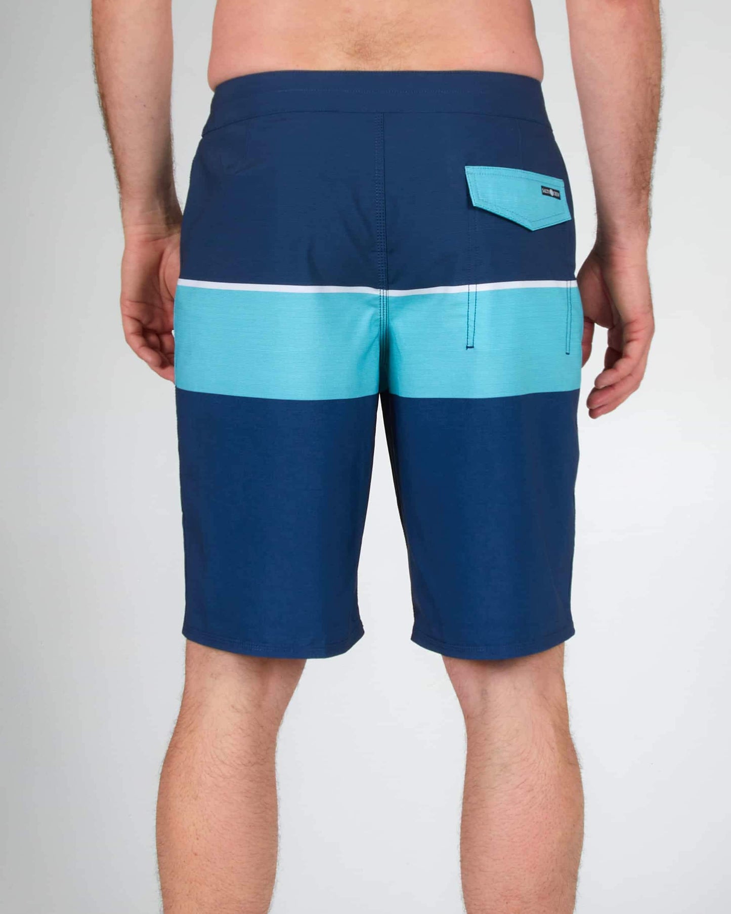 Salty crew BOARDSHORTS STACKED BOARDSHORT - NAVY/AQUA in NAVY/AQUA