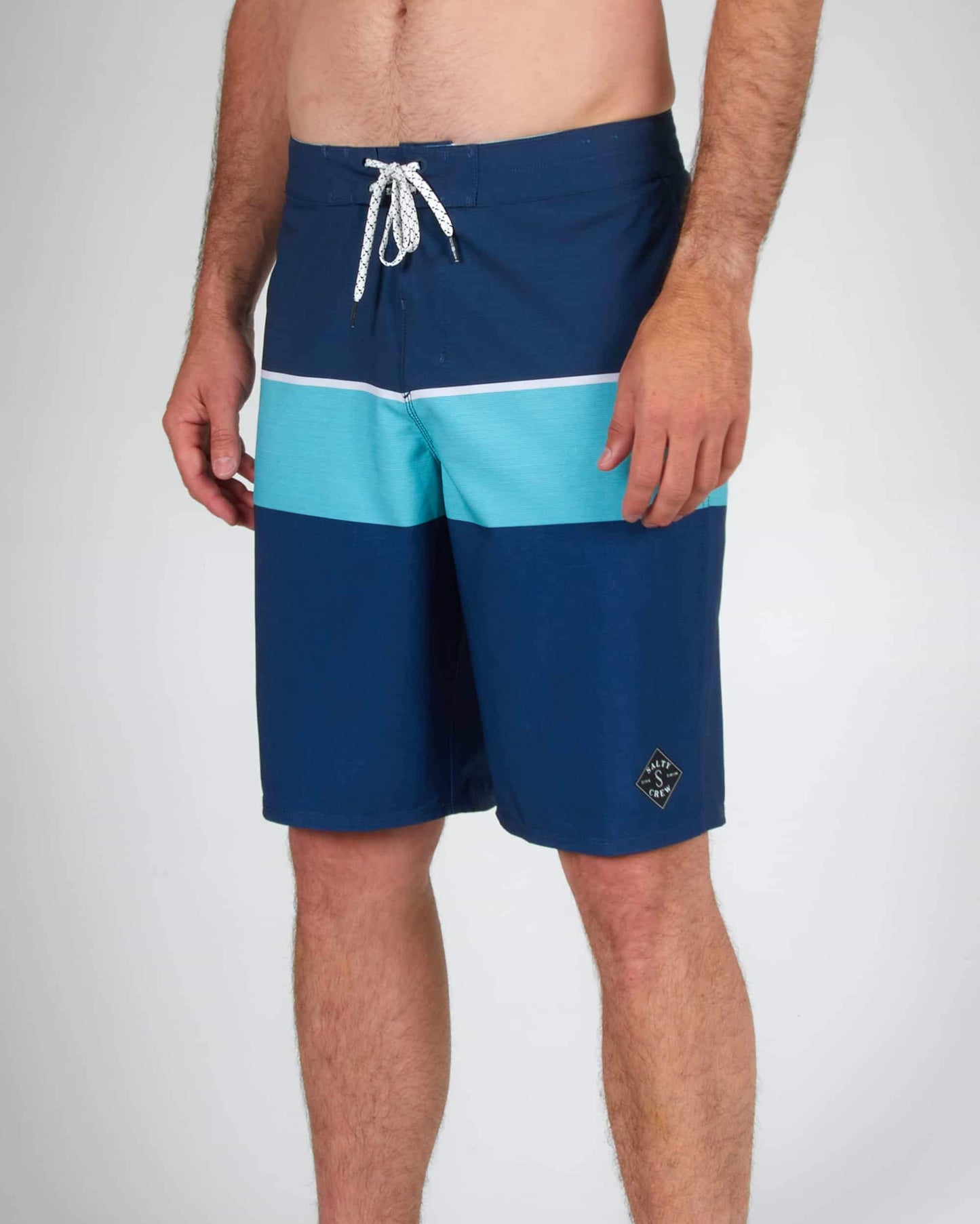 Salty crew BOARDSHORTS STACKED BOARDSHORT - NAVY/AQUA in NAVY/AQUA