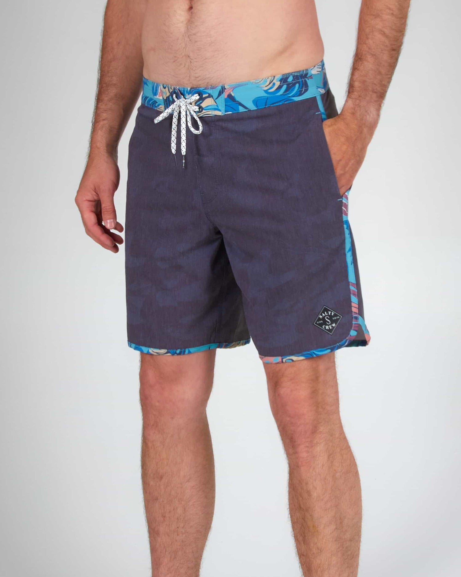 Salty crew BOARDSHORTS CUDDY BOARDSHORT - Black/Aqua in Black/Aqua