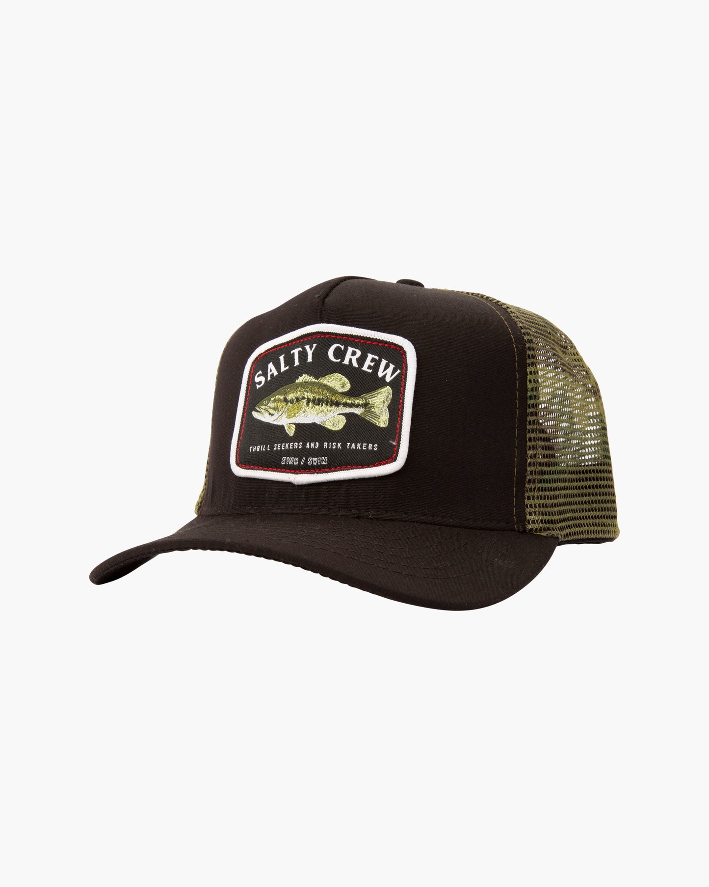 Salty Crew Men - Bigmouth Black/Camo Trucker