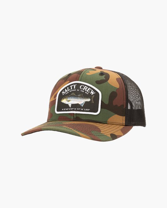 Salty Crew STRIPER RETRO TRUCKER in Camo