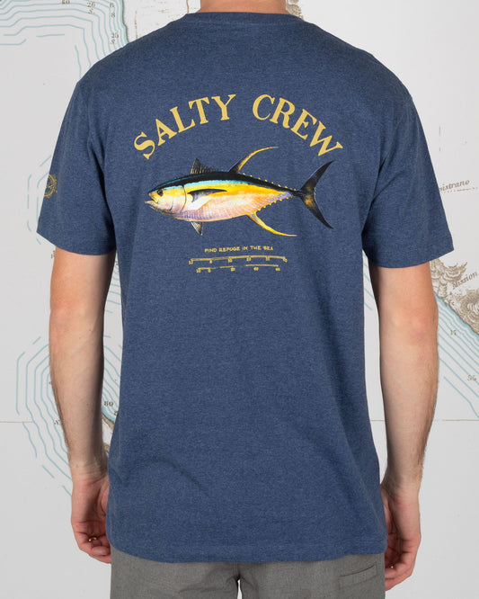 Tees Ahi Mount S/S Tee in NAVY HEATHER